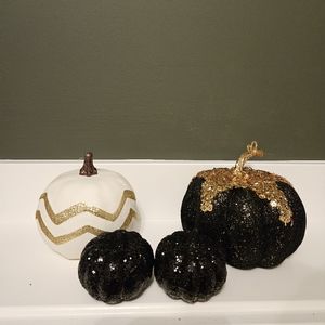 Sparkling Pumpkins for Fall/Halloween Decor
